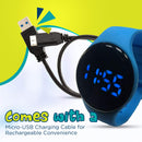 Kidnovations Premium Potty Training Watch - Toilet Training Timer - Rechargeable Water Resistant Digital Watch Reminder to Go Potty Vibrates and Plays Music Keeps Your Child Entertained at Potty Time Blue