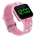 Potty Training Count Down Timer Watch with Lights and Music - Rechargeable, Princess Pink Band Engaging Pattern, Potty Training Watch Pink - (No Vibration and Alarm Mode)