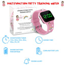 Potty Training Count Down Timer Watch with Lights and Music - Rechargeable, Princess Pink Band Engaging Pattern, Potty Training Watch Pink - (No Vibration and Alarm Mode)