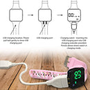 Potty Training Count Down Timer Watch with Lights and Music - Rechargeable, Princess Pink Band Engaging Pattern, Potty Training Watch Pink - (No Vibration and Alarm Mode)